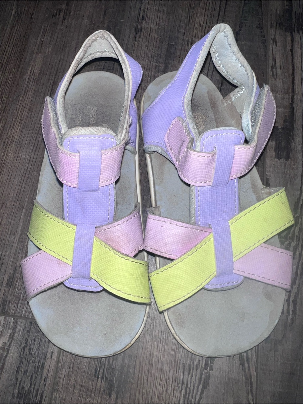 See Kai Run Pastel Multi-Color Sandals - Comfortable Strapped Design